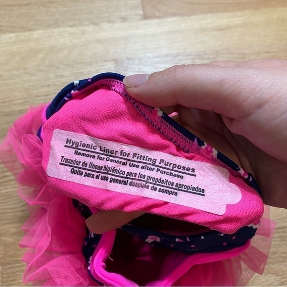 Wonder nation One Piece Tutu Swimsuit Floral Pink Blue 3T NEW - Picture 4 of 4